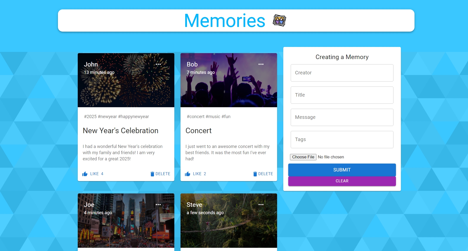 Memories: Social Media App