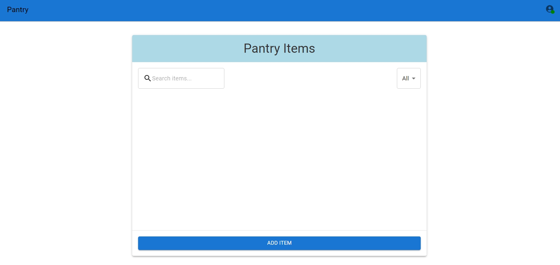 Pantry Tracker